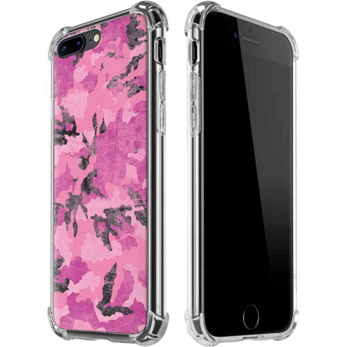 Pink Camouflage iPhone 7/8 Plus Clear Case