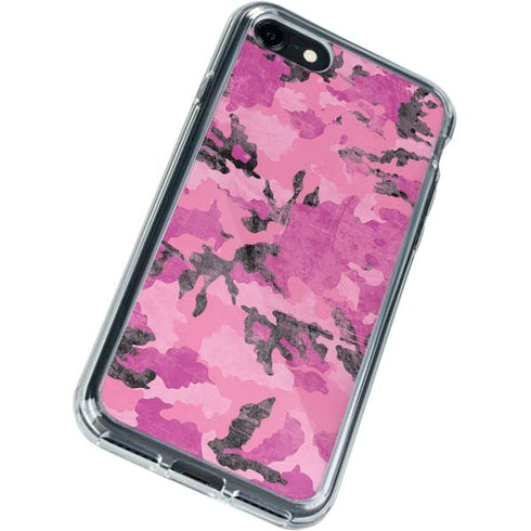 Pink Camouflage iPhone SE (2nd & 3rd Gen) Clear Case