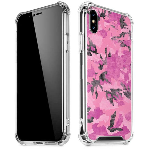 Pink Camouflage iPhone XS Max Clear Case