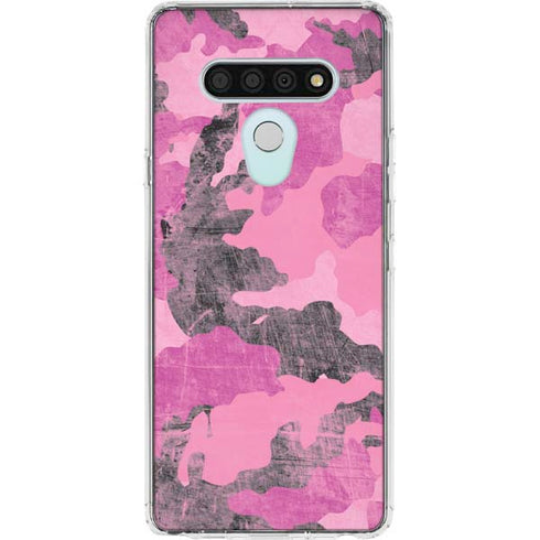 Pink Camouflage LG Stylo 6 Clear Case