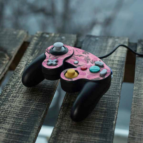 Pink Camouflage Nintendo GameCube Controller Skin