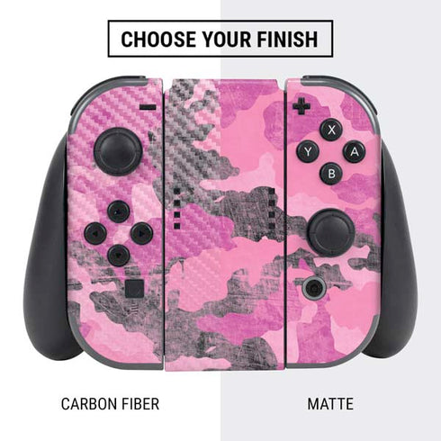 Pink Camouflage Nintendo Switch Bundle Skin