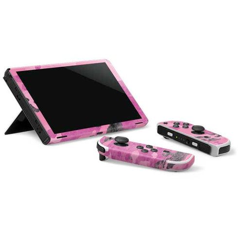 Pink Camouflage Nintendo Switch OLED (2021) Skin