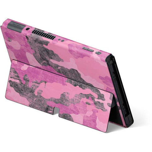 Pink Camouflage Nintendo Switch OLED (2021) Skin