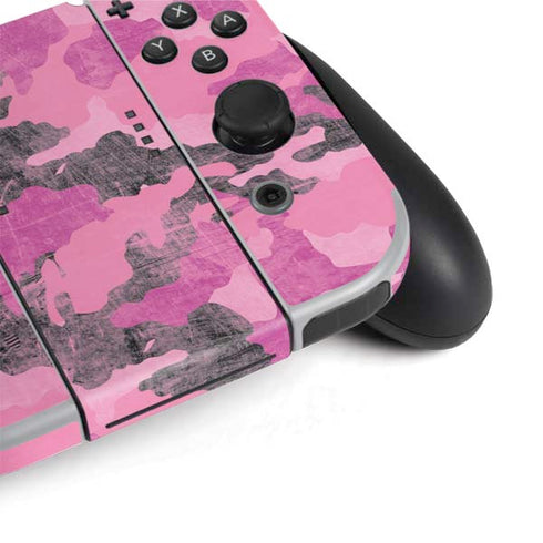 Pink Camouflage Nintendo Switch OLED (2021) Skin