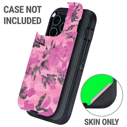 Pink Camouflage Otterbox Defender iPhone Skin