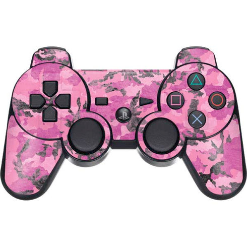 Pink Camouflage PS3 Dual Shock wireless controller Skin