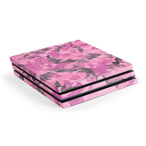 Pink Camouflage PS4 Pro Console Skin