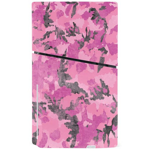 Pink Camouflage PS5 Slim Disk Bundle Skin