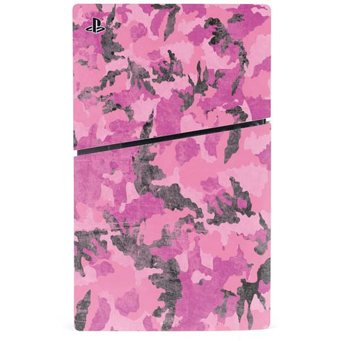 Pink Camouflage PS5 Slim Digital Edition Console Skin