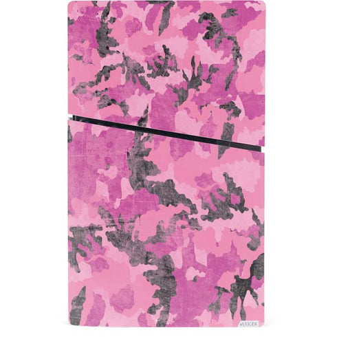 Pink Camouflage PS5 Slim Digital Edition Console Skin