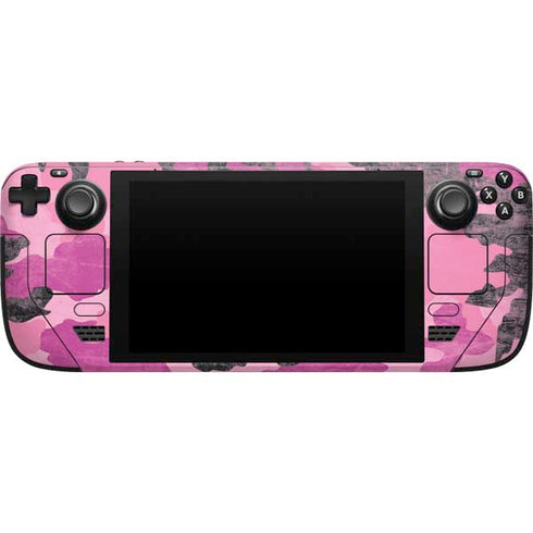 Pink Camouflage Steam Deck Handheld Gaming Computer Skin