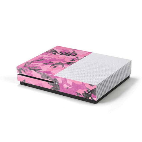 Pink Camouflage Xbox One S Console Skin