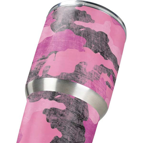 Pink Camouflage Yeti 30oz Rambler Tumbler Skin