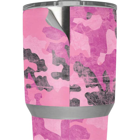 Pink Camouflage Yeti 30oz Rambler Tumbler Skin