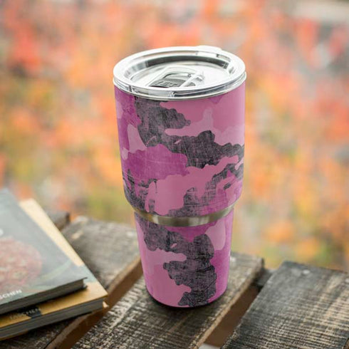 Pink Camouflage Yeti 30oz Rambler Tumbler Skin