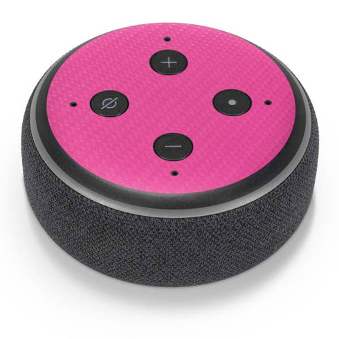 Pink Carbon Fiber Specialty Texture Material Amazon Echo Dot Skin