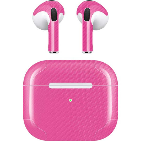 Pink Carbon Fiber Specialty Material Apple AirPods (3rd Gen 2021) Skin