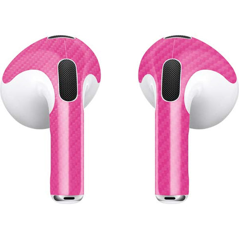 Pink Carbon Fiber Specialty Material Apple AirPods (3rd Gen 2021) Skin
