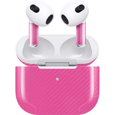 Pink Carbon Fiber Specialty Material Apple AirPods (3rd Gen 2021) Skin