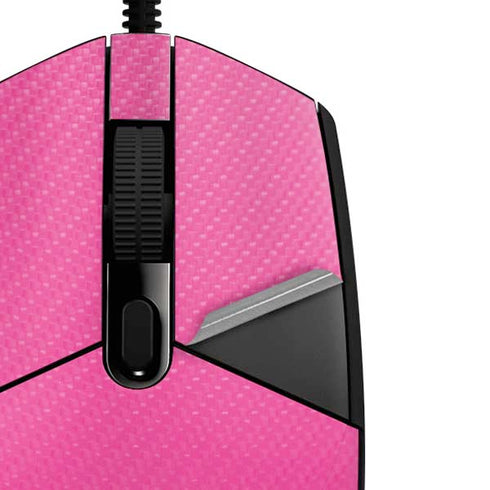 Pink Carbon Fiber Specialty Material G203 Prodigy RGB Wired Gaming Mouse Skin