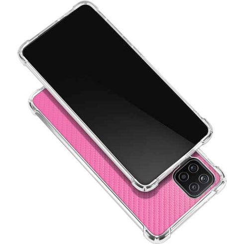 Pink Carbon Fiber Specialty Material Galaxy A12 Clear Case