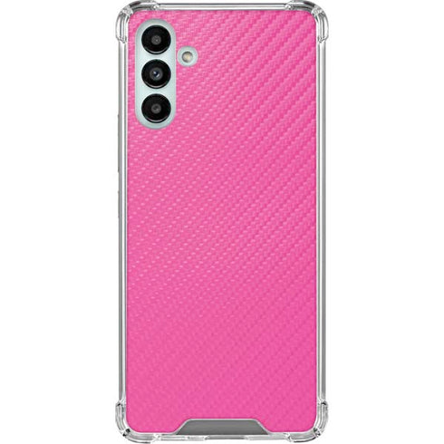 Pink Carbon Fiber Specialty Material Galaxy A13 5G Clear Case