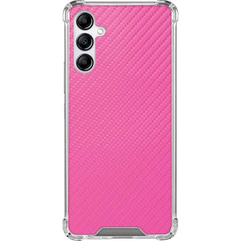 Pink Carbon Fiber Specialty Material Galaxy A14 5G Clear Case