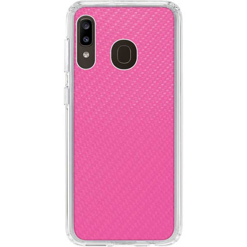 Pink Carbon Fiber Specialty Material Galaxy A20 Clear Case