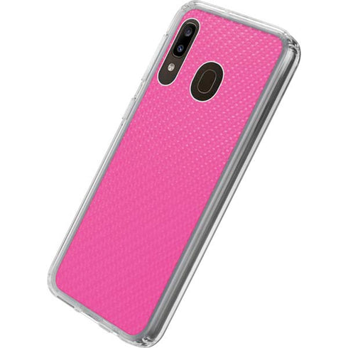 Pink Carbon Fiber Specialty Material Galaxy A20 Clear Case