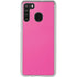 Pink Carbon Fiber Specialty Material Galaxy A21 Clear Case