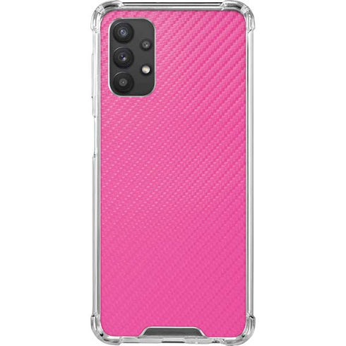Pink Carbon Fiber Specialty Material Galaxy A32 5G Clear Case