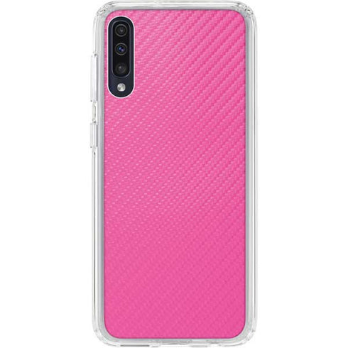 Pink Carbon Fiber Specialty Material Galaxy A50 Clear Case
