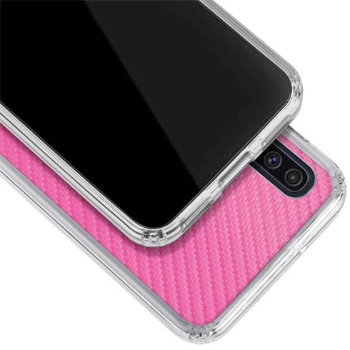 Pink Carbon Fiber Specialty Material Galaxy A50 Clear Case