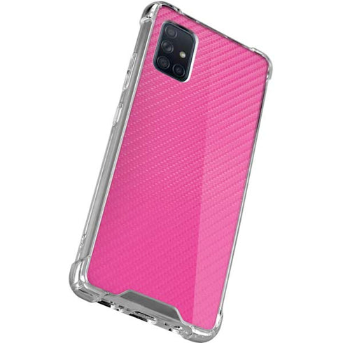 Pink Carbon Fiber Specialty Material Galaxy A71 5G Clear Case