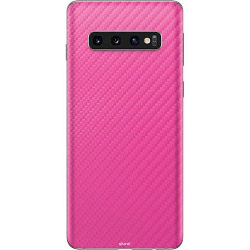 Pink Carbon Fiber Specialty Material Galaxy S10 Skin