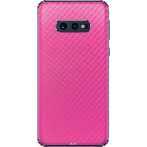 Pink Carbon Fiber Specialty Material Galaxy S10e Skin