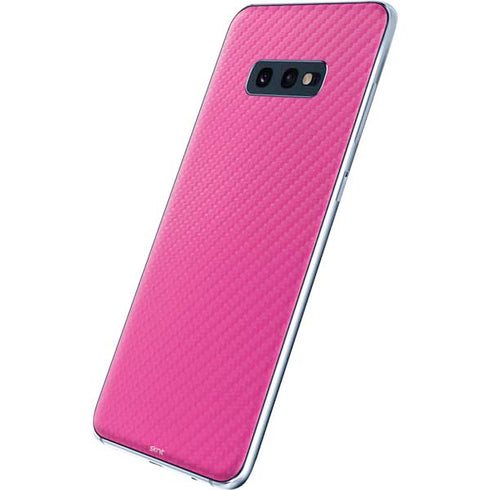 Pink Carbon Fiber Specialty Material Galaxy S10e Skin