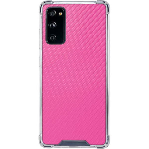 Pink Carbon Fiber Specialty Material Galaxy S20 FE Clear Case