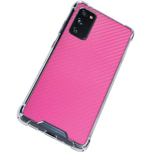 Pink Carbon Fiber Specialty Material Galaxy S20 FE Clear Case