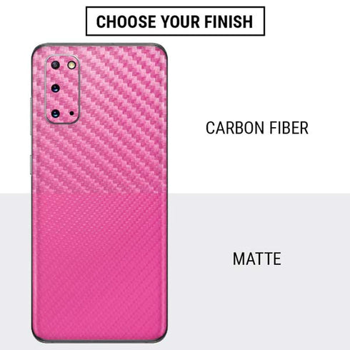 Pink Carbon Fiber Specialty Material Galaxy S20 Skin