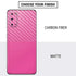 Pink Carbon Fiber Specialty Material Galaxy S20 Skin