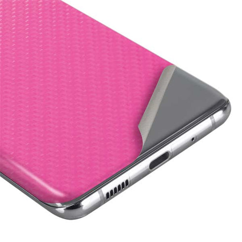 Pink Carbon Fiber Specialty Material Galaxy S20 Ultra 5G Skin
