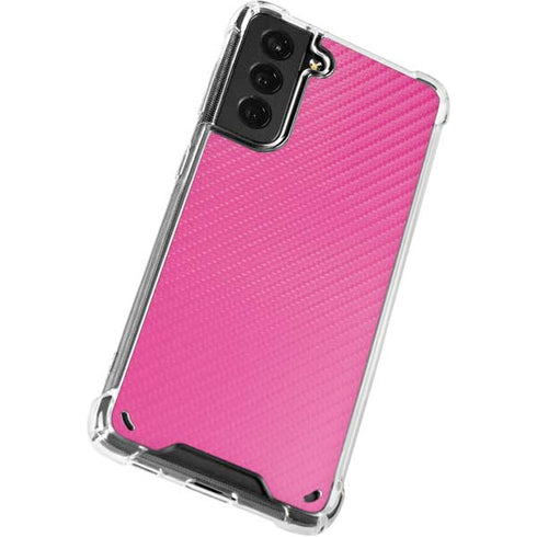 Pink Carbon Fiber Specialty Material Galaxy S21 5G Clear Case