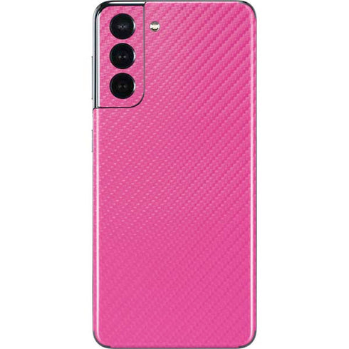 Pink Carbon Fiber Specialty Material Galaxy S21 5G Skin