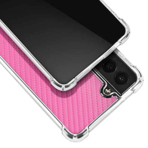 Pink Carbon Fiber Specialty Material Galaxy S21 Plus 5G Clear Case