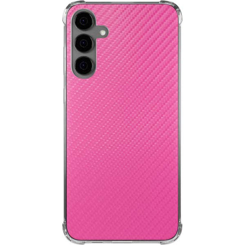 Pink Carbon Fiber Specialty Material Galaxy S24 Plus Clear Case