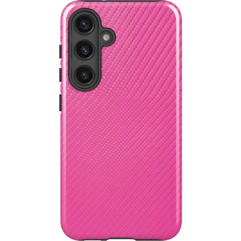 Pink Carbon Fiber Specialty Texture Material Galaxy S24 Plus Impact Case