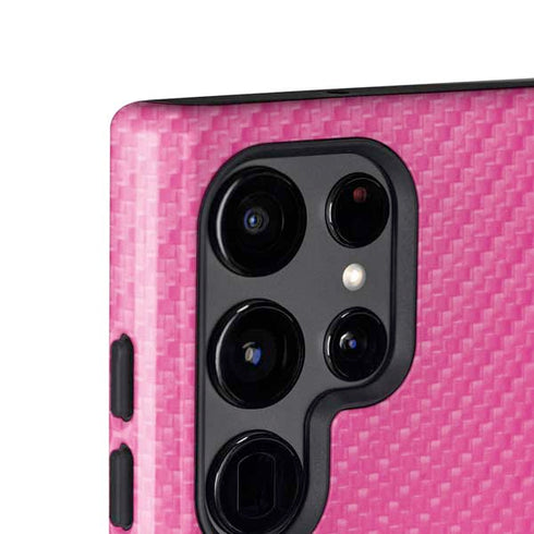 Pink Carbon Fiber Specialty Texture Material Galaxy S24 Ultra Impact Case