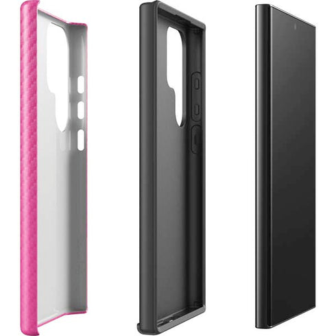 Pink Carbon Fiber Specialty Texture Material Galaxy S24 Ultra Impact Case